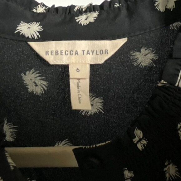 Rebecca Taylor long sleeve dandelion dress size 6. 100% silk, drawstring waist - Picture 9 of 15